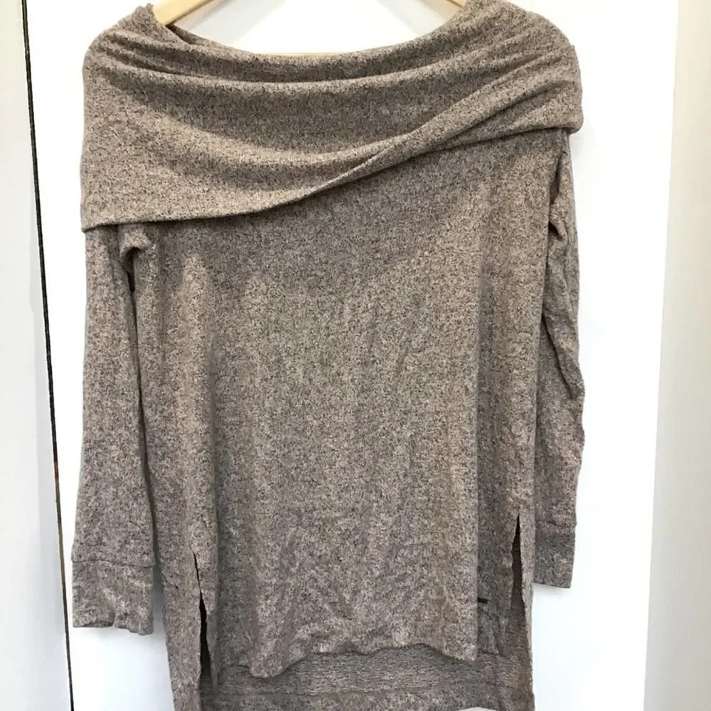 Lucky Brand Fold Over Top Tunic Sweater XS